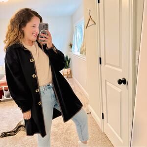 NWT SIEDRES Navy Blue Cotton Orange Jacket Medium